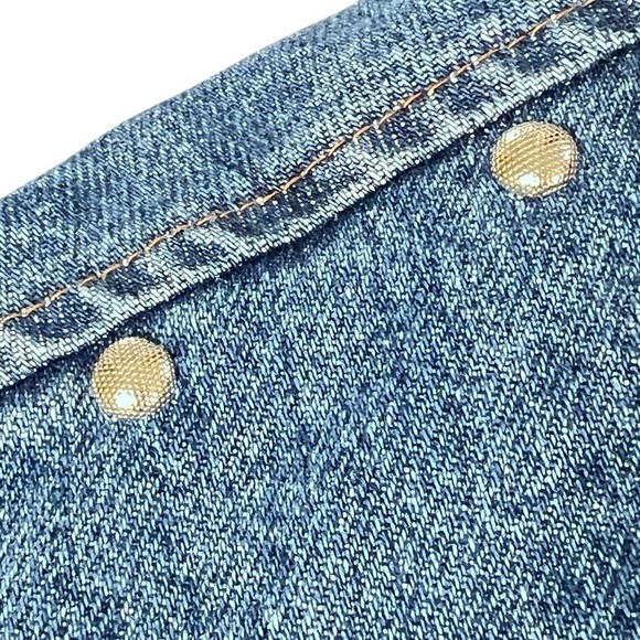 VTG CELE'S COLLECTION Silver Stud Denim Fringe Poncho Jacket Women's Size L - Picture 9 of 16